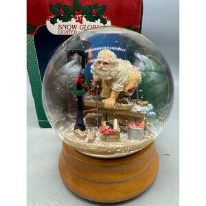Breckenridge holidays Christmas Santa snow globe lighted musical Tawain READ